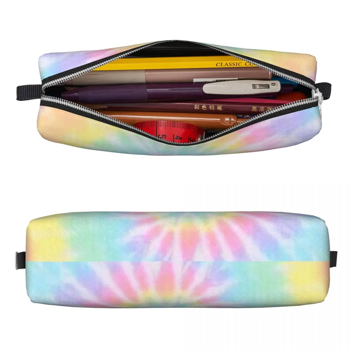 Arco-íris Tie Dye Estojo para Crianças, Grandes Sacos De Armazenamento, Material Escolar, Presente de papelaria, Caneta de moda criativa