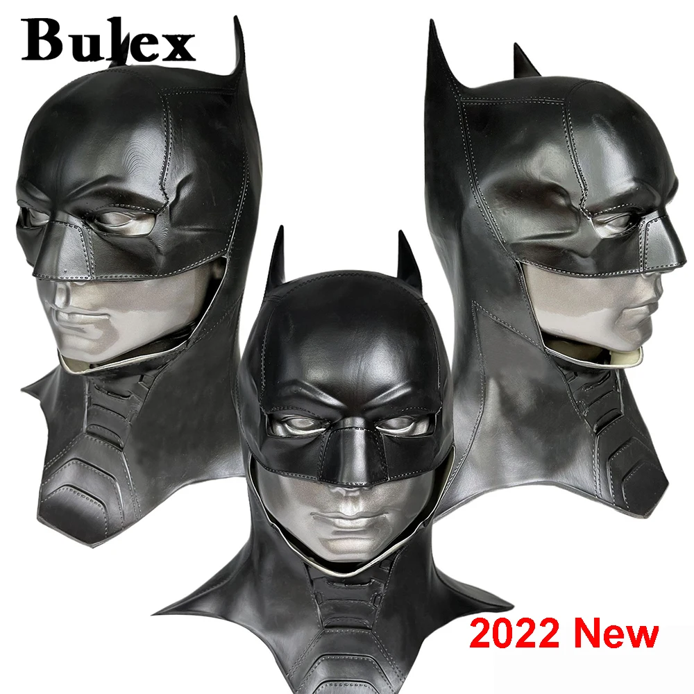 

Cafele 2022 Adult Men Bat Superhero Cosplay Bruce Wayne Costume Halloween Masquerade Mask Black Latex Accessories