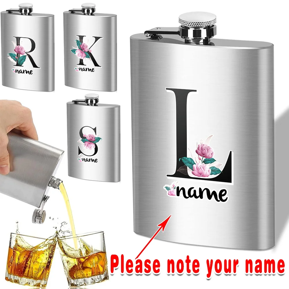 

Customized Name Leakproof Wine Pot Stainless Steel Alcohol Kettle Hip Flask Flagon Organizer Drinking Accessories Pocket For Men