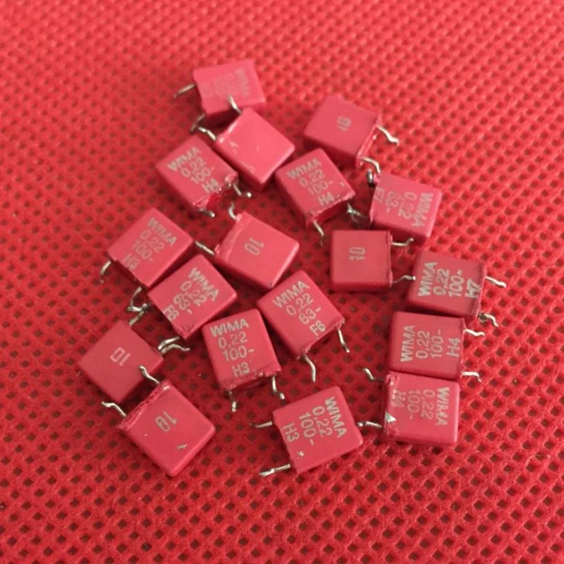 10-200PCS Second-hand disassembled 0.22UF100V 224J 5P high-fidelity metallized film capacitor, volume 7*3*8mm P 5MM