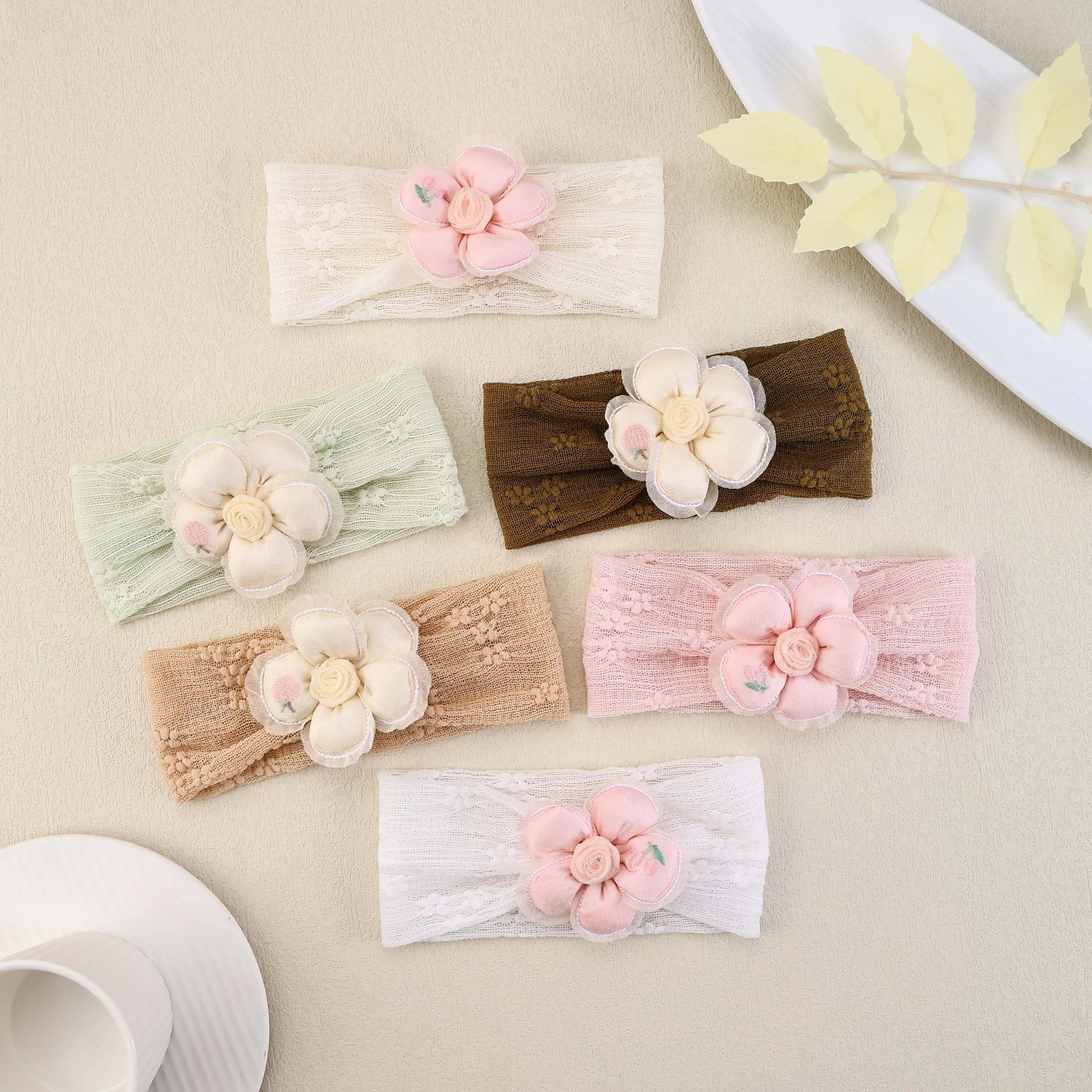 

1Pcs Baby Nylon Headband Breathable Headscarf Newborn Girl Flower Handmade Elastic Hairband Kids Turban Toddler Hair Accessories