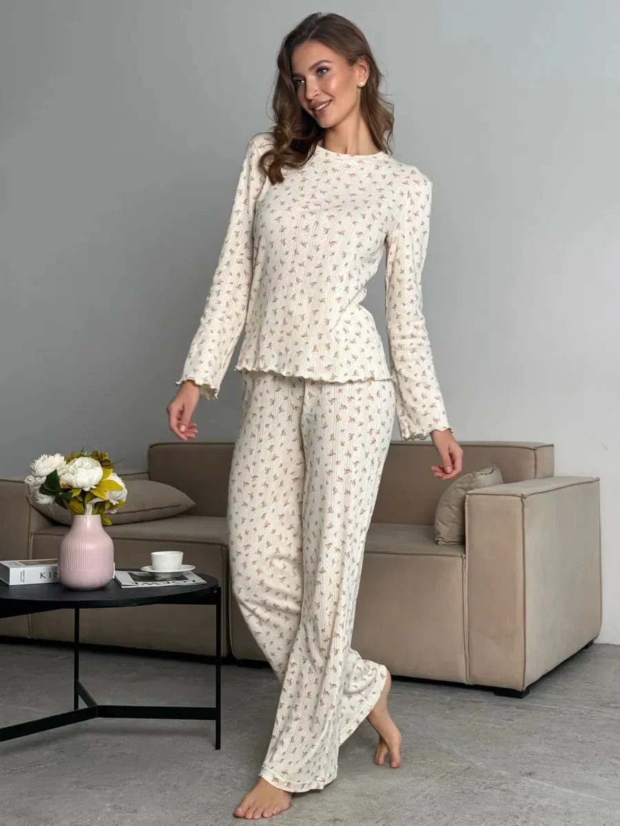 

Women's Pajamas Set Pajama Sets Sleepwear Woman Home Suit for Women Nightgowns Pijama Night Wear for Ladies Nightie Trousers Pj