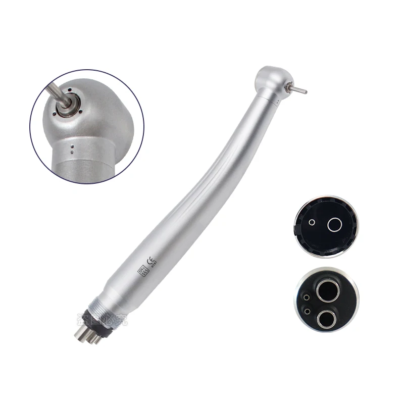 Dental High Speed Handpiece without Light Torque Head Push Button Air Turbine Cartridge Rotor with Single Water Spray 2/4Holes