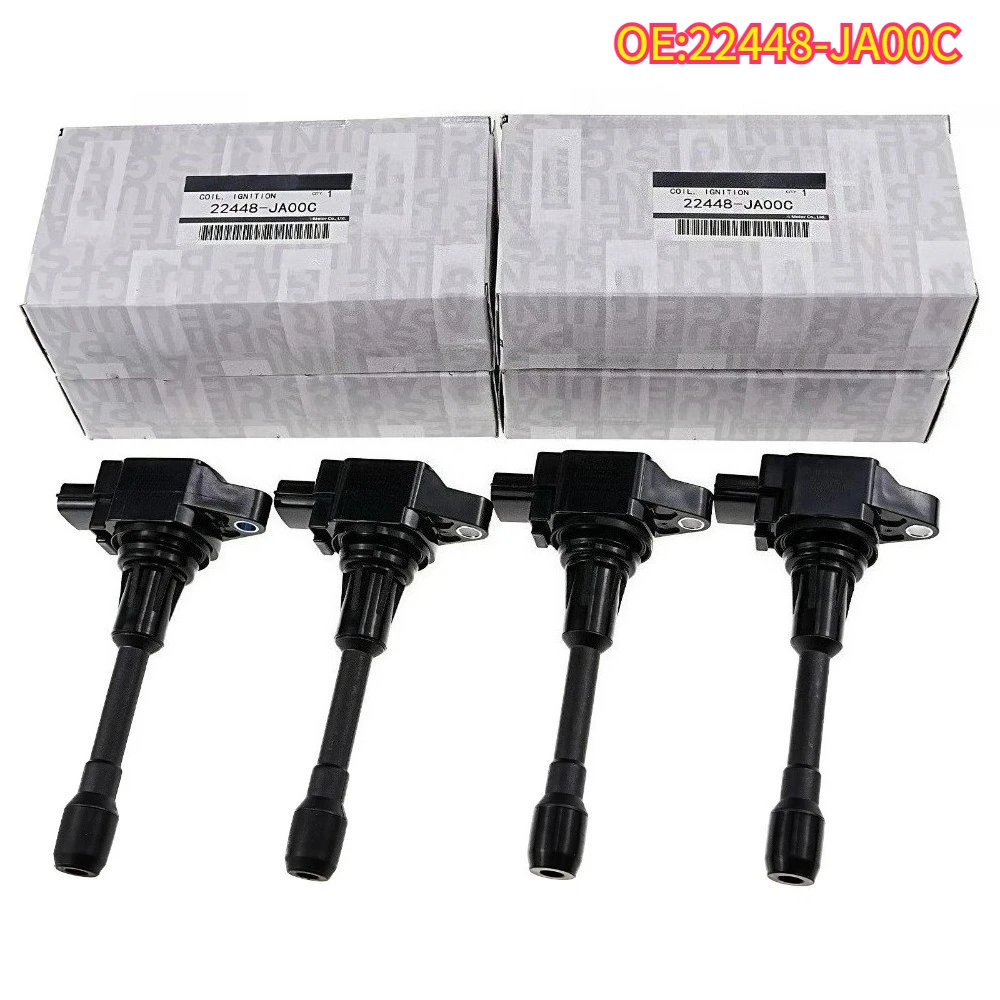 

High quality New For 1/4Pcs 22448JA00C Car Ignition CoilNissan TIIDACubeAltimaX-TrailRogueVersa Sentra Qashqai Infiniti M56 FX50