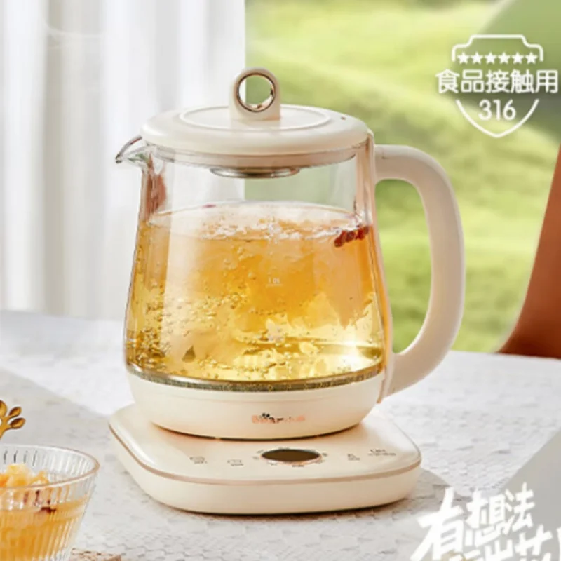 

Healthy Water Kettle 1.5L Electric Tea Pot with Thermostat Glass Flower Teapot 316 Stainless Steel Water Heater 220V