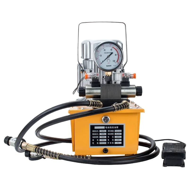 

High-Pressure Double Action Pedal Switch Control Electric Hydraulic Pump DB075-D2 700 Bar Electric Hydraulic Oil Pump