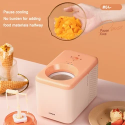 Automatic Ice Cream Machine Household DIY Fruit Child 500ml Ice Cream Maker Yoghurt Dessert Maker Freezers 220V