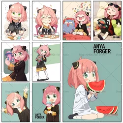 1PC Anime Spy X Family Character Anya Poster Self-adhesive Art Waterproof Paper Sticker Coffee House Bar Room Wall Decor
