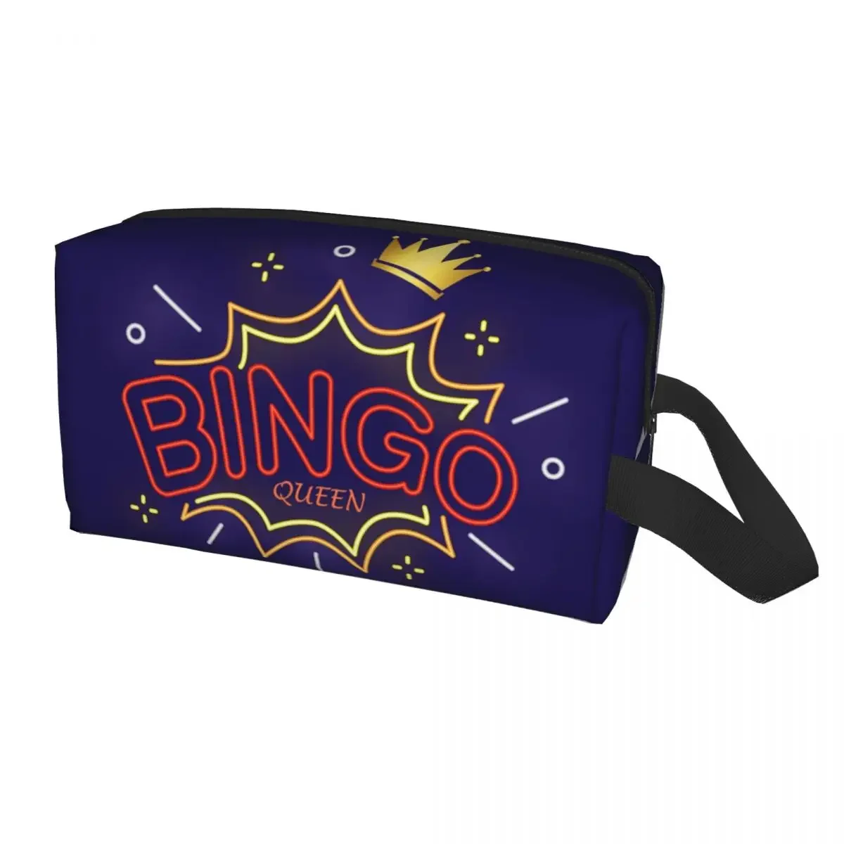 

2025 New style Travel Bingo Queen Toiletry Bag Cute Best Play Bingo Makeup Cosmetic Organizer for Women Beauty Storage Dopp Kit