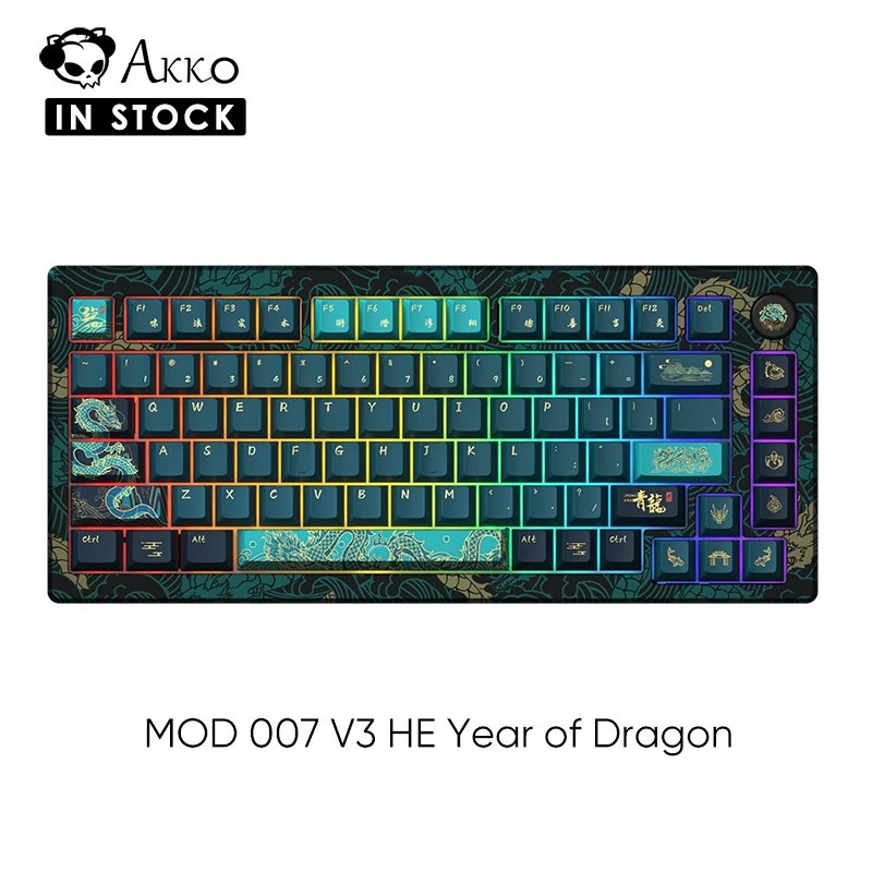 

Akko MOD007 V3 HE Year of Dragon Rapid Trigger Mechanical Keyboard RGB 75% Magnetic Switch 8000Hz Polling Rate Gaming Keyboard