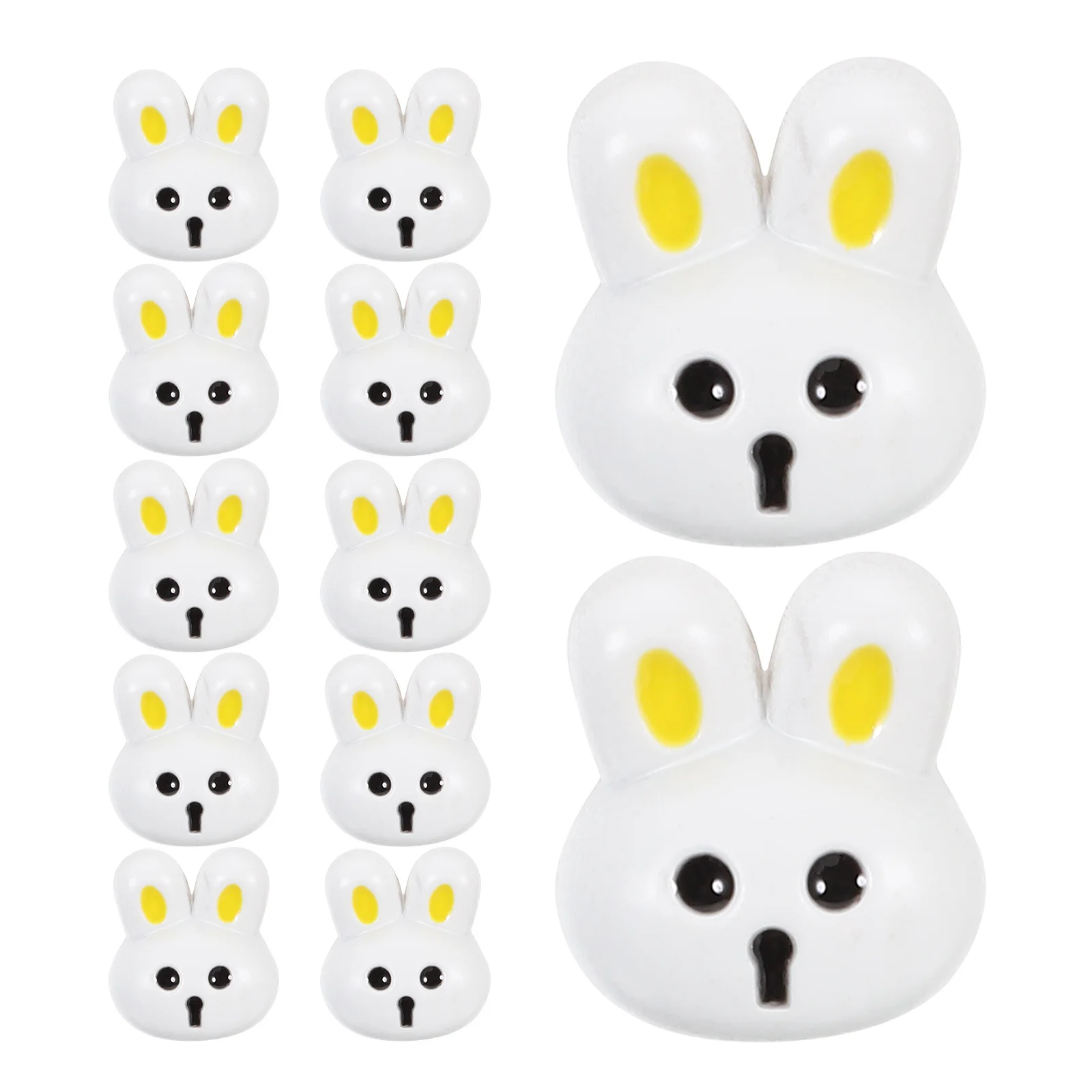 

12 Pcs Coat Sewing Buttons Bunny Modeling Decor Decorative Embellishments for Craft