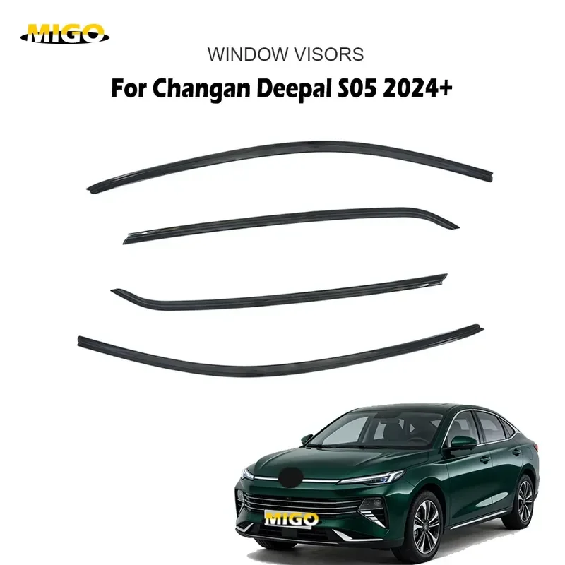 High Strength PC Smoke Side Window Visors Rain Guards for Changan Deepal S05 2024+ Factory Direct Shatterproof Weatherproof
