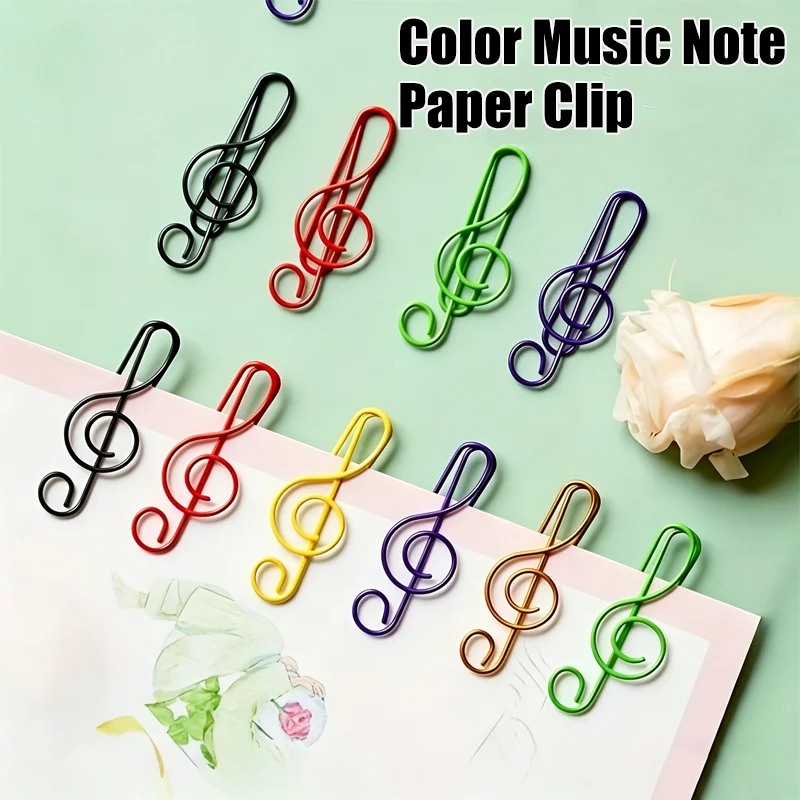 Color Music Note Paper Clip Musical Note Bookmarks Creative Colored Music Bookmark For Organizing Documents Reading Folder