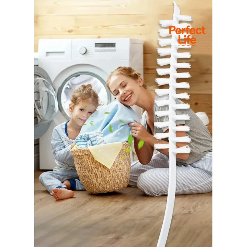 1/2 pçs escova de limpeza longa flexível espanador multiuso para máquina de lavar secador radiador removedor de fiapos purificador-limpeza doméstica