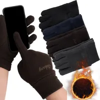 Winter Keep Warm Touchscreen Mittens Plus Velvet Inside Polar Fleece Men Gloves Cold Protection Thicken Outdoor Windproof Glove