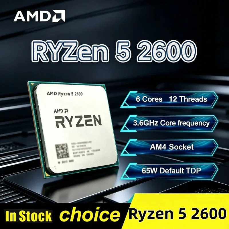 

Budget Multi-core Processor AMD Ryzen 5 2600 Socket AM4 3.4GHz 6-Core 12-Thread Durable CPU For Home Office And Entry Assembly