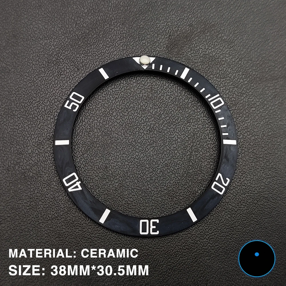 Clock Modification 38mm Bezel Matte Black High Quality Ceramic Insert Ring Inner Diameter 30.5 Fits 40mm Men's Watch Accessories