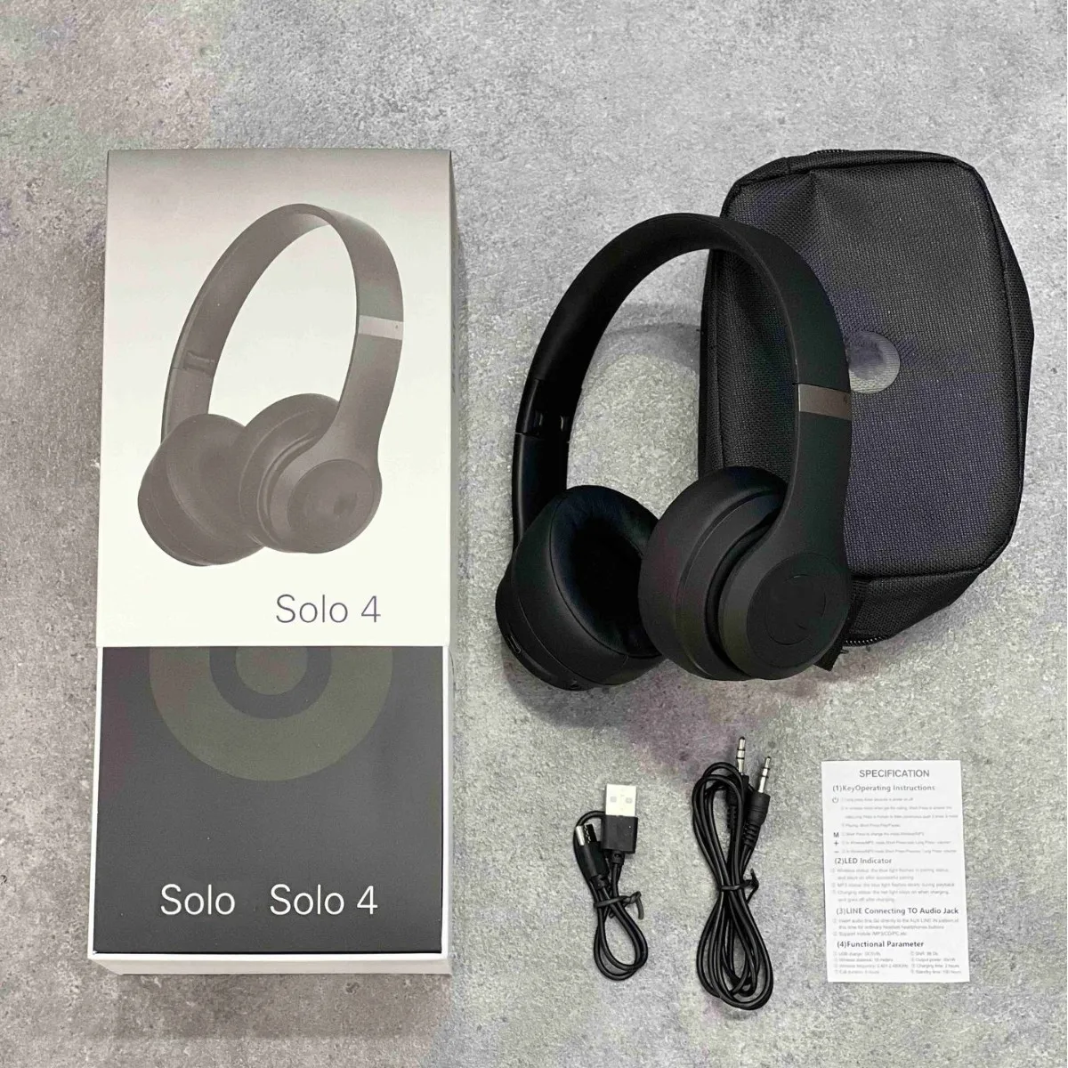 New Solo4 Head mounted Bluetooth Earphones with Pop up Window Foldable Storage Heavy Bass Wireless Earphones