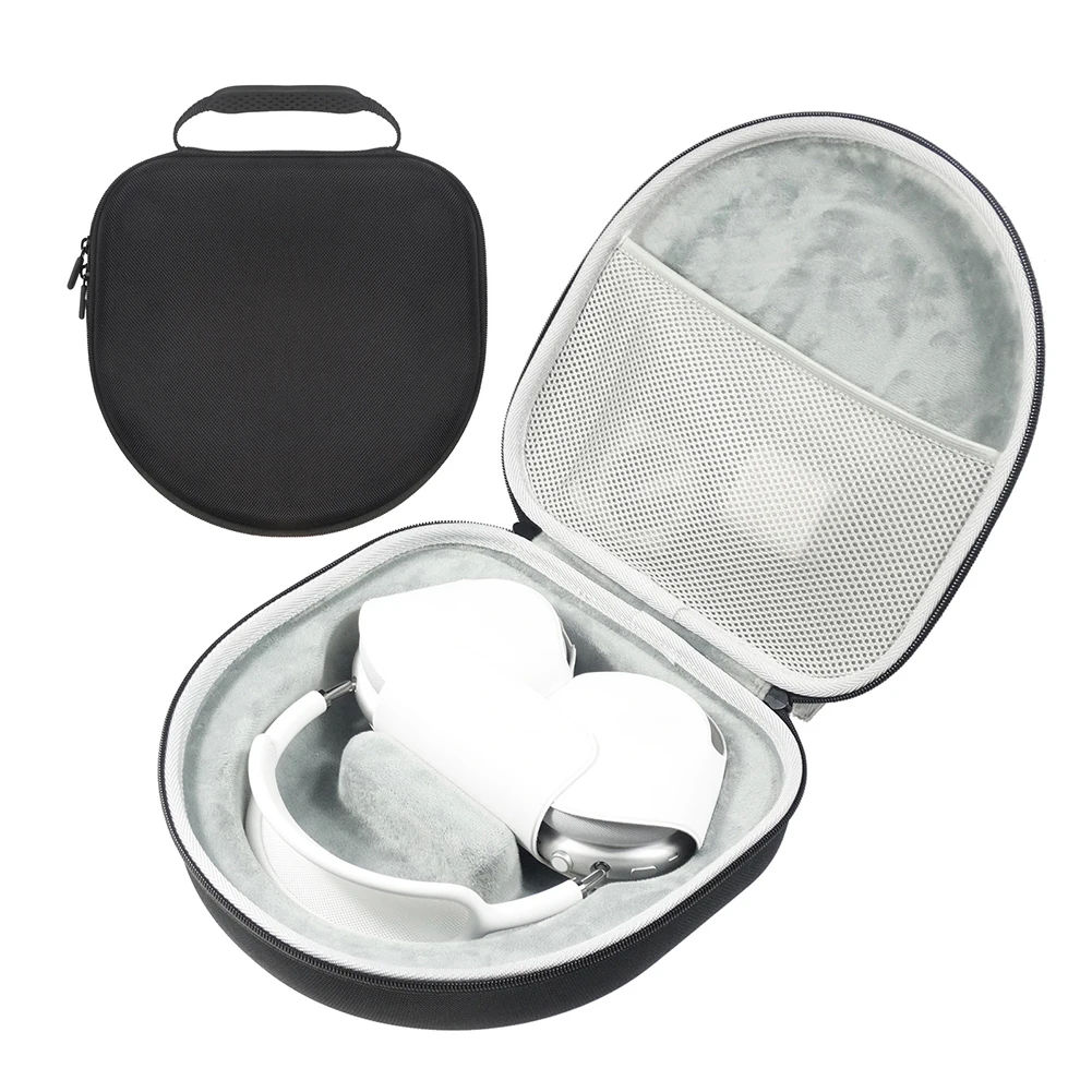 Headphone Travel Case with Mesh Pocket EVA Protective Case Waterproof EVA Headphone Carrying Case for Apple AirPods Max Headset