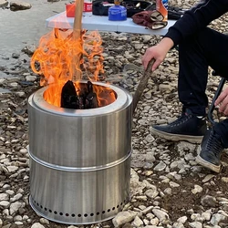 La fabbrica di stufe a legna a doppio strato 14d, 43cm vende una grande stufa a legna da ardere da campeggio all'aperto stufa a legna di vendita calda della corea del sud