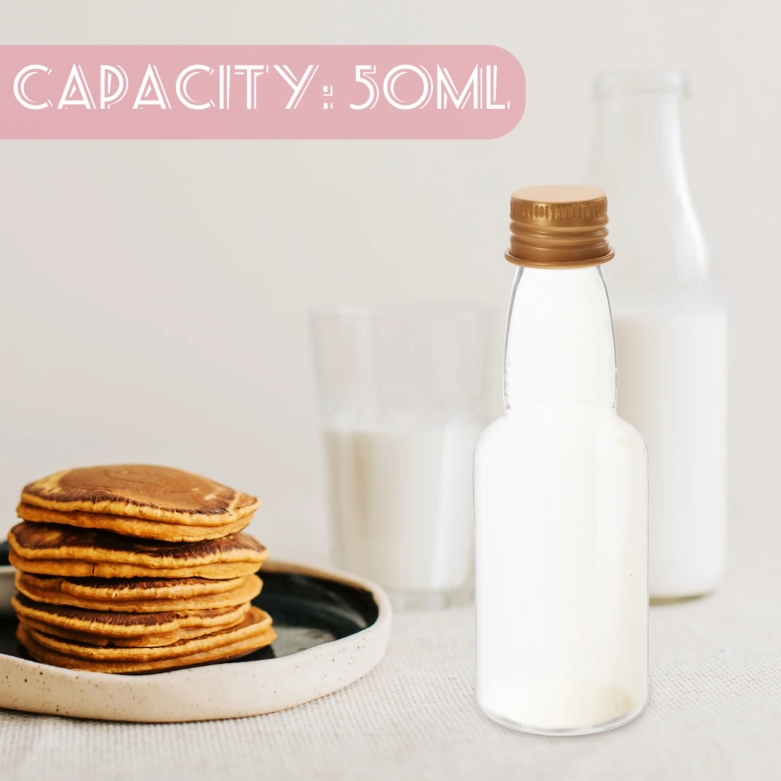 

25Pcs Clear Mini Juice Bottles Reusable Small Drink Containers Leak Proof Travel Liquor Wine Bottles Bulk Drift Bottle