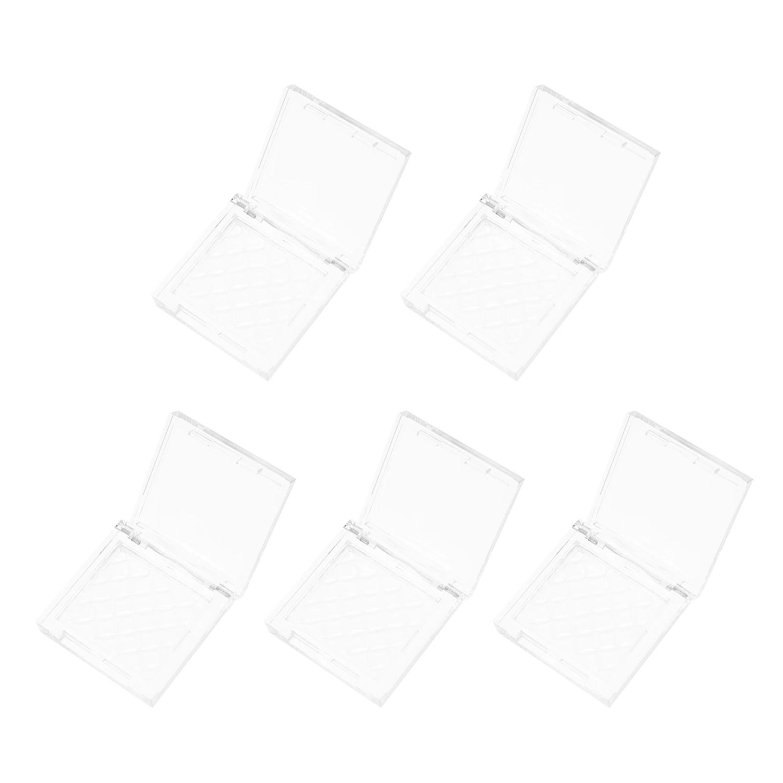 

5pcs Eyeshadow Blush Lipstick Refillable Empty Container Travel Storage Box for DIY Makeup Highlighter Powder