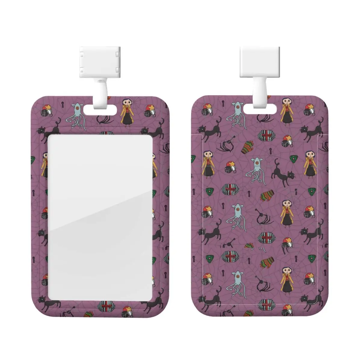 

Custom Fantasy Tunnel Horror Movie Card Badge Holder Card Holder Men Women Coraline Neck Strap ID Credential Holder Engineers