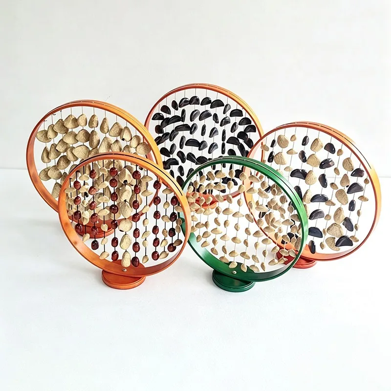 Desktop Shell Wind Chime Meditate Bell Wind Chime with Base Sound Healing Musical Bells Meditation Decoration Musical Instrument