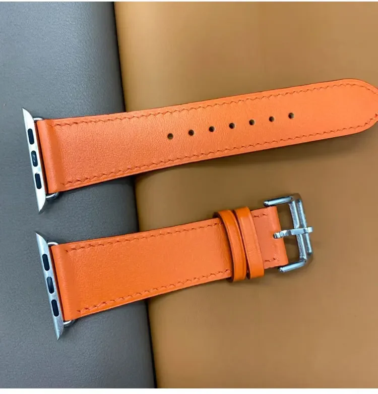 Suitable for Apple smartwatch Apple Watch 8/7/6/S9 hand sewn Herm è s strap 41-45mm