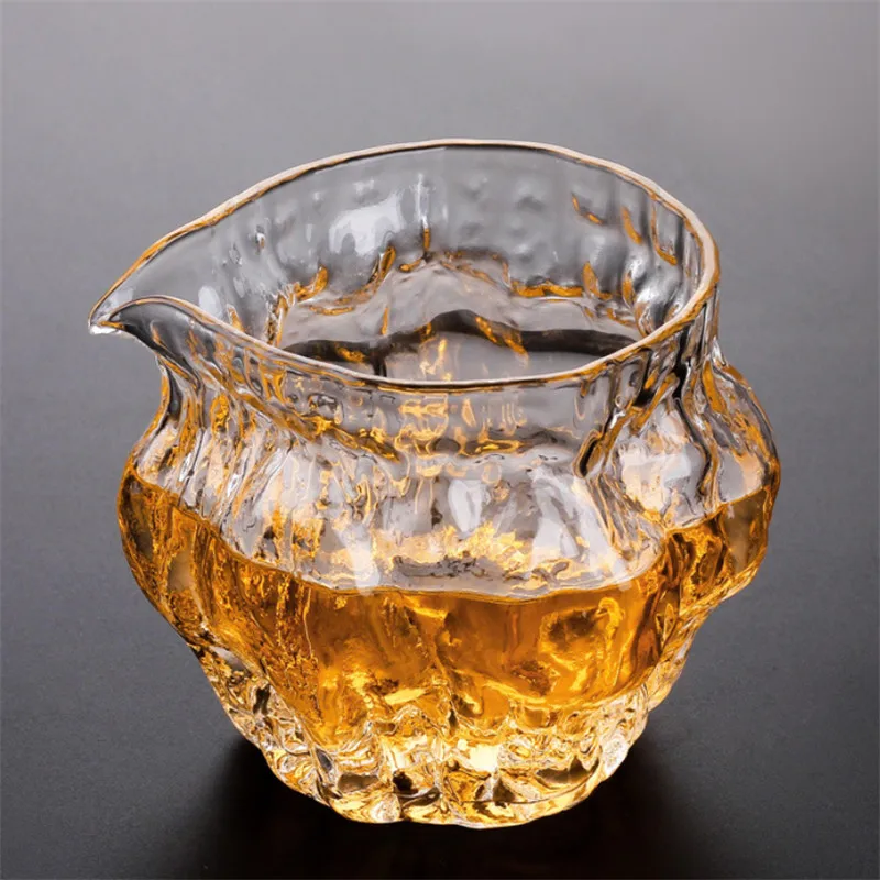 Japanese Style Glass Tea Infusers Pitcher Heat Resistant Hammered Kung Fu Chahai Creative Phnom Penh Teaware Transparent Teacup