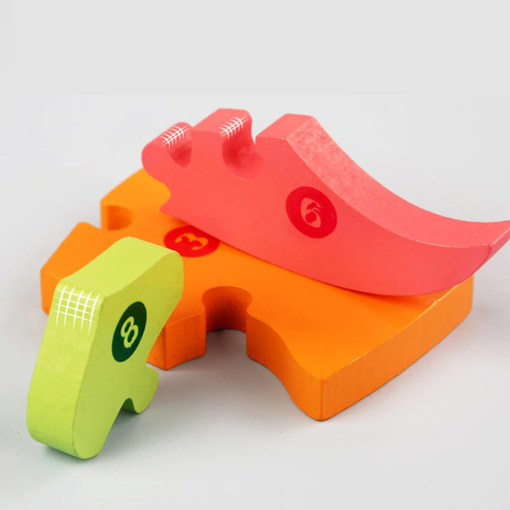 1 stuks houten dierenpuzzel voor kinderen cartoon dinosaurus giraffe educatief leerspel felle kleur fijne motoriek