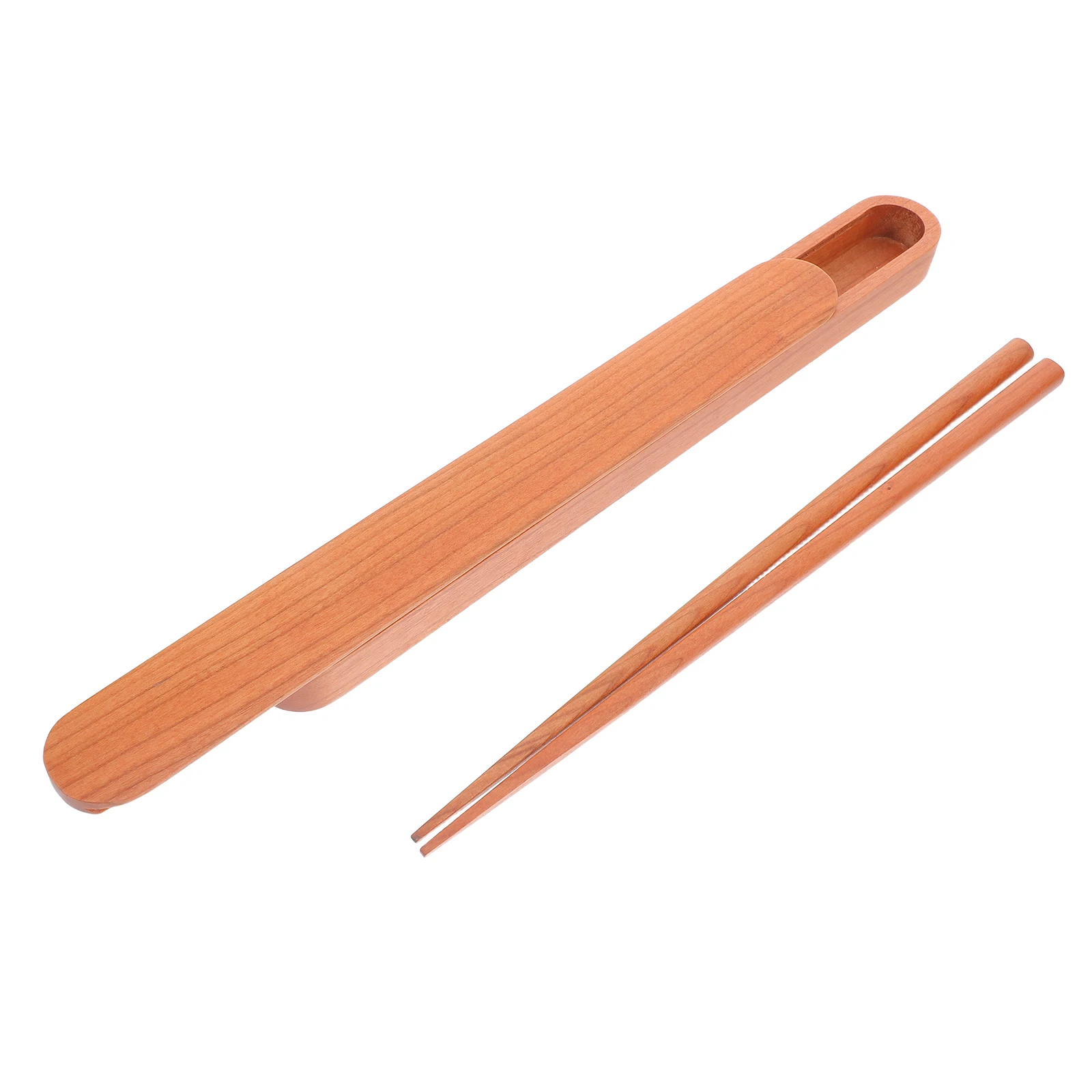 

Chopsticks Portable Outdoor Utensil Wooden Reusable Chinese with Holder Japanese Style Travel Set Utensils