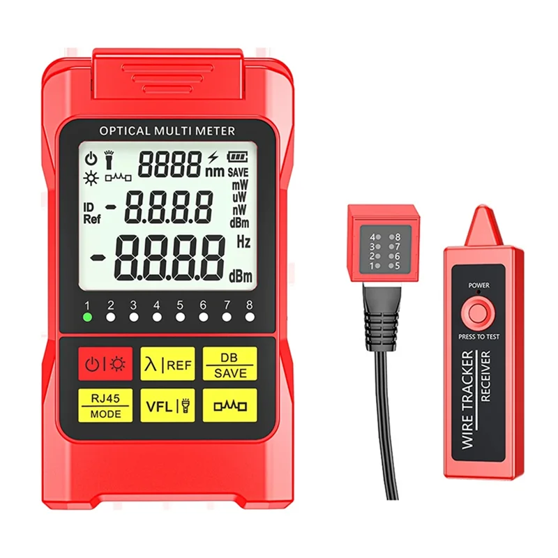 AA60-광섬유 광 파워 미터 30Mw RJ45 테스터+와이어 추적기 -70- +10Dbm 광 멀티미터 네트워크 감쇠 테스터