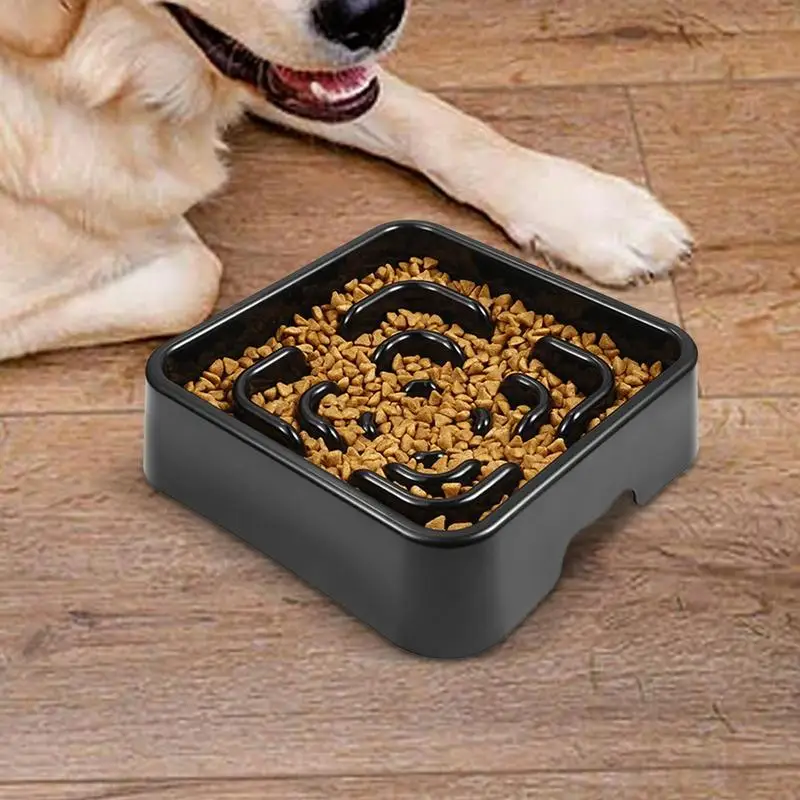 Anti Gulping Dog Food Bowl Dog Puzzle Feeder Bowls Food Grade Non-Slip Dishwasher Safe Maze Dog Dishes For Fast Eaters Puppy