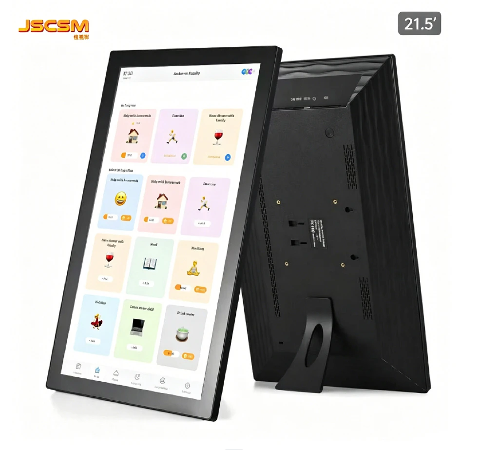2026 New 21.5 Inch Indoor Use Digital Wall Calendar Display Android Touch Screen LCD WiFi Video Clock MP4 AVI Playback for