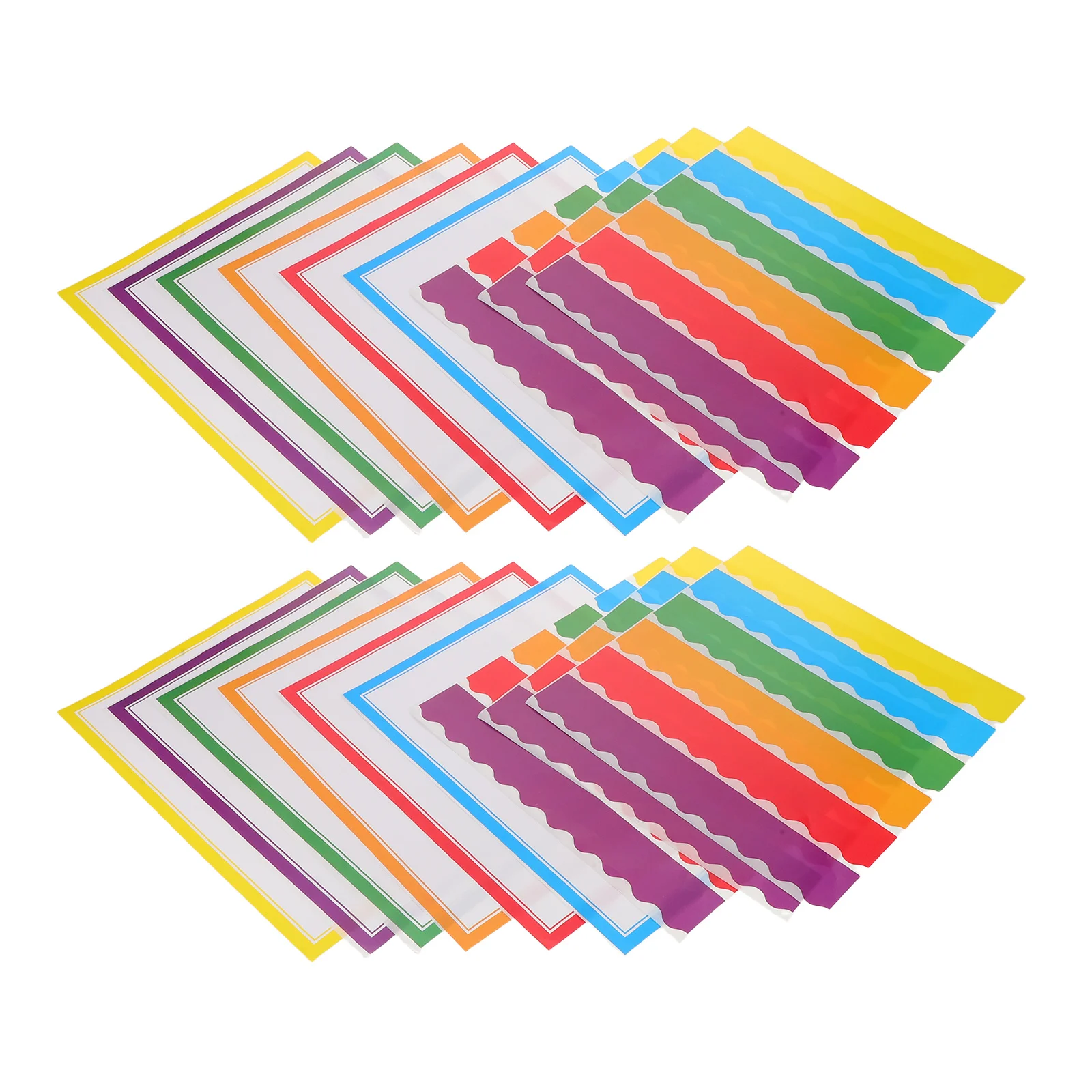 150 قطعة صدفي قوس قزح الحدود لوحة الإعلانات ورقة الكسوة لعرض الفصول الدراسية معرض العلوم مشروع لوحة للزينة لوازم