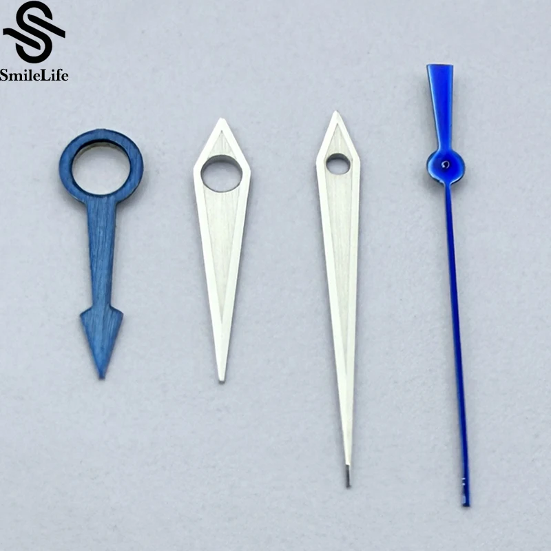 SmileLife GMT Lancette luminose verdi Argento 4 pin Fit NH34A Movimento automatico Orologio da polso da uomo Puntatori Gmt-Aghi Mod