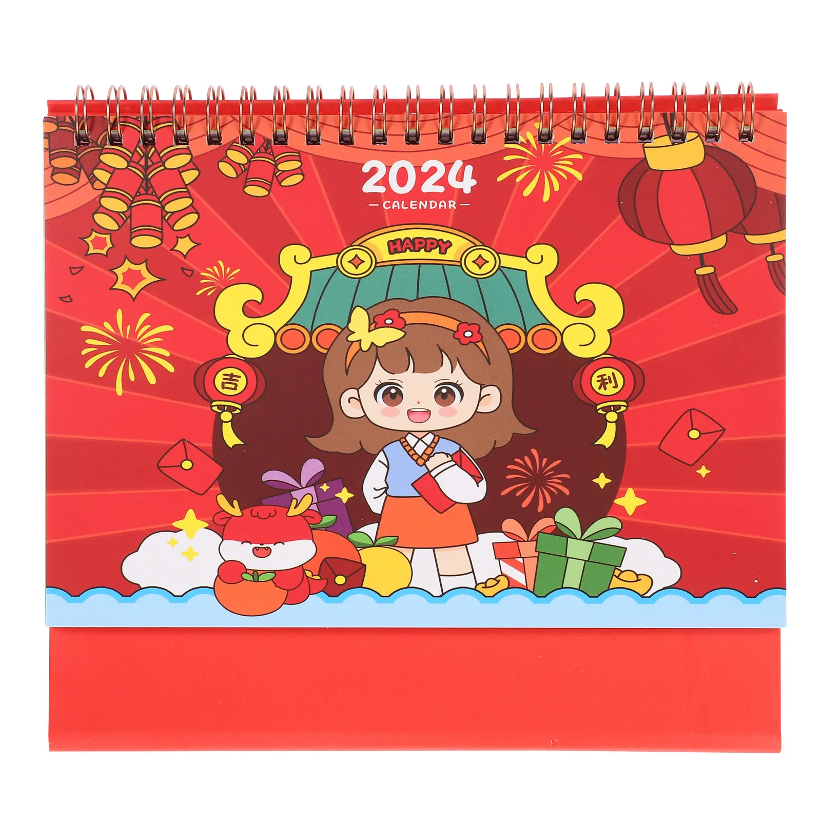 

Cartoon Table Calendar Decor Household Monthly Cute Desktop Standing Business Decorative Small