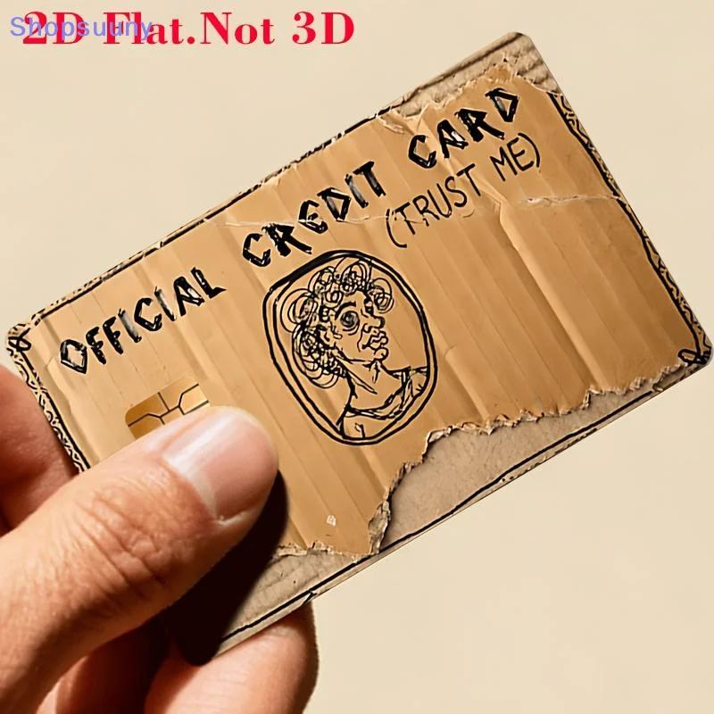 [SU]Funny Credit Card Sticker 2D Flat Skin PVC Waterproof Debit Card Cover Decal Bank Card Protector No Bubble EBT Gift[SU]
