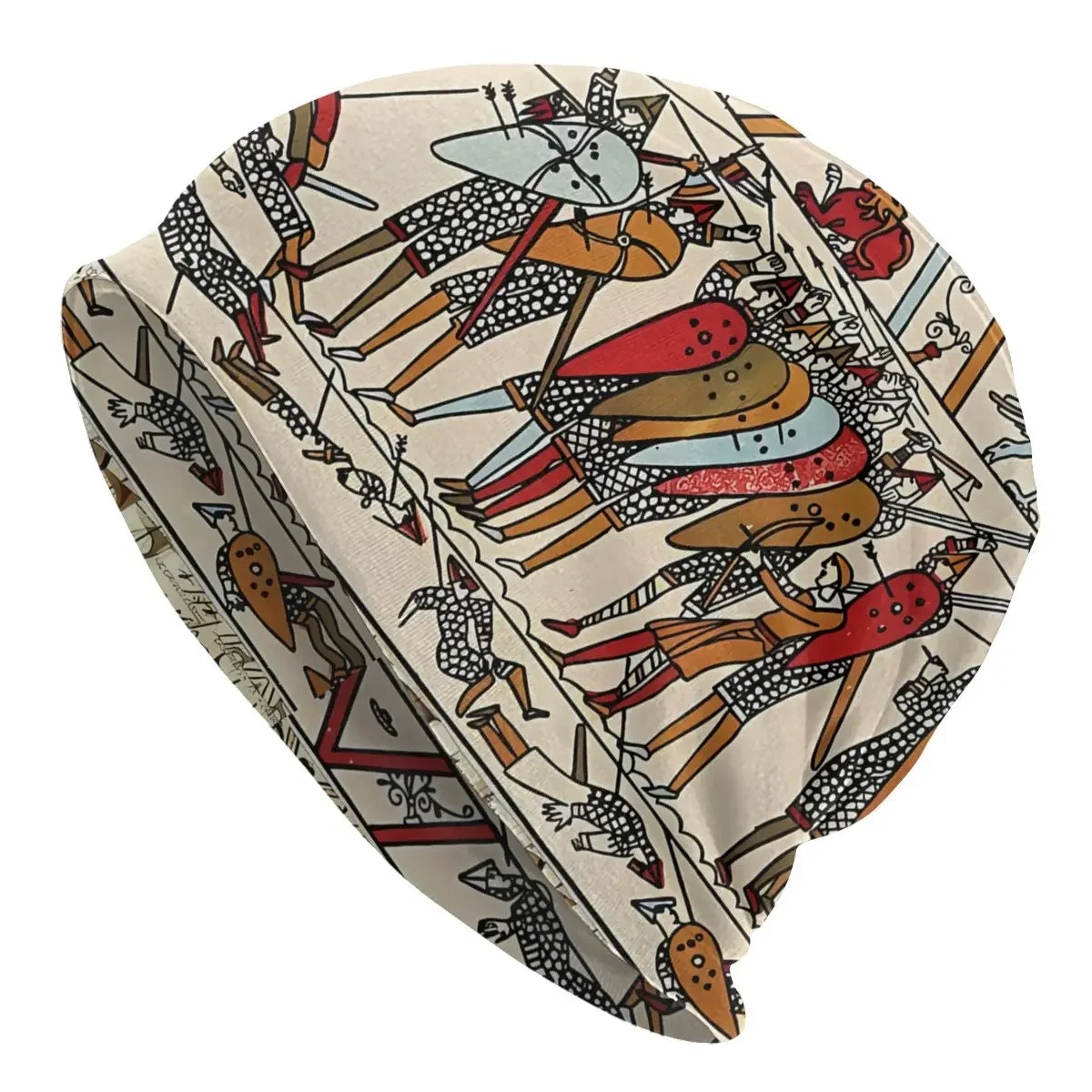 Bonnet Hats Men Thin Skullies Beanies Hat THE BAYEUX TAPESTRY BATTLE OF HASTINGS NORMAN KNIGHTS Cap Design Caps