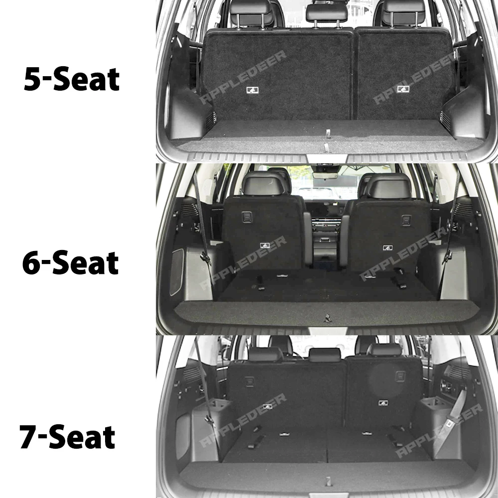 Car Floor Mats For Hyundai Santa Fe MX5 5/6/7 Seats 2024-2026 Car Trunk Mats Cargo Liner Foot Mats Interior Accessories