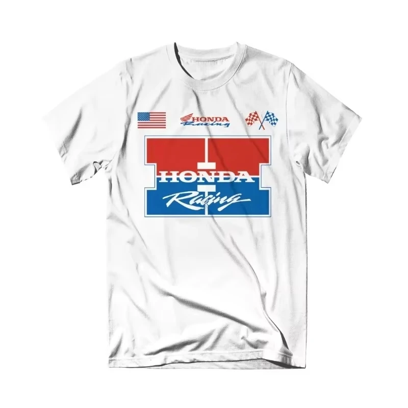 

Honda 2026 New Hot Men's and Women's T-shirt Summer Car Motorcycle Modified Riding Off-road Leisure Street Racing Work
