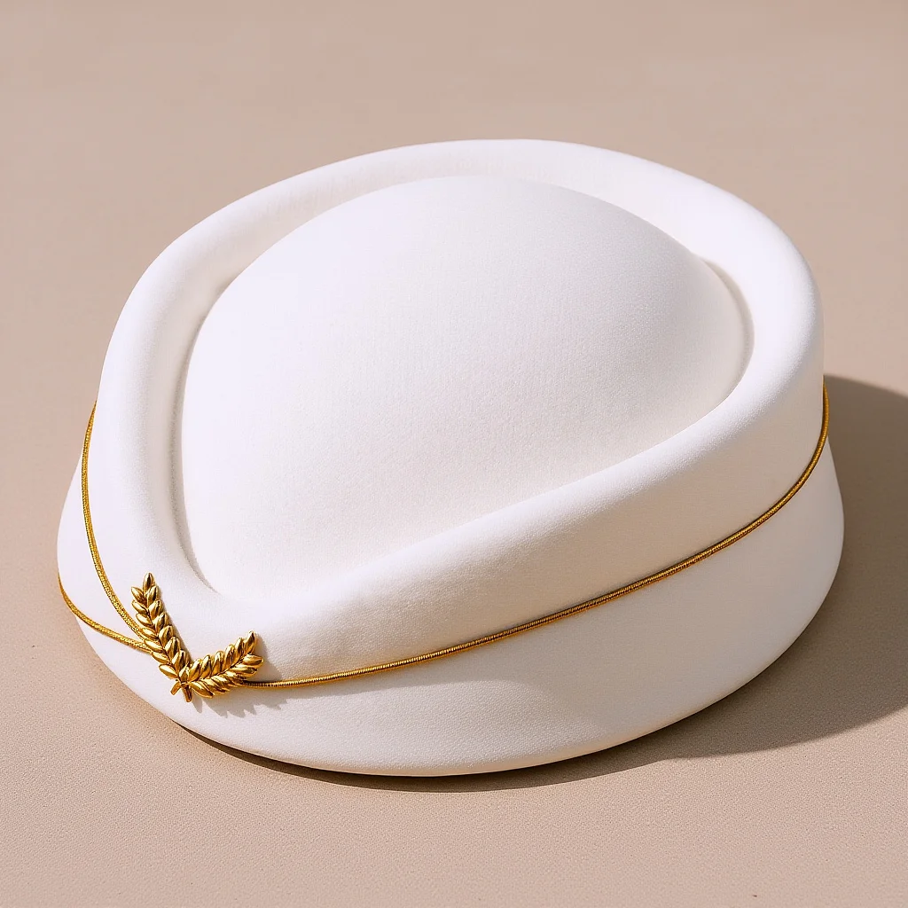 

Stewardess Hat Women's Elegant Flight Attendant Costume Cosplay Pillbox Hat for Party Performance Uniform Accessory Decor
