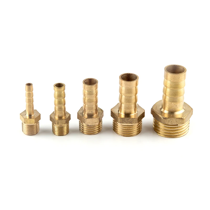 

Hose Barb Tail 4~25MM Brass Pipe Fitting 1/8" 1/4" 3/8" 1/2" 1" Pagoda Connector BSP Male Connector Joint Copper Coupler Adapter