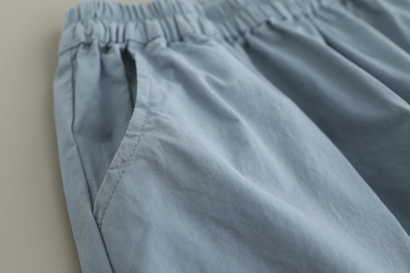 Japanese Sweet Mori Girl Solid Color Embroidery Hem Wide Leg Pants Women Summer Elastic Waist Casual Loose Cotton Straight Pants