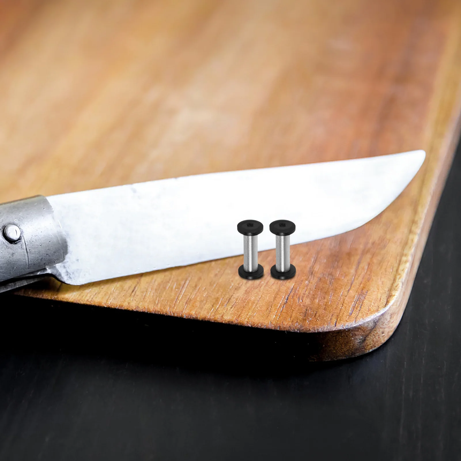 

2Pcs Stainless Steel Knife Handle Screws Spindle Pins for Slicing Cleaver Fruit Knives Secure Binding Rivets for Handle