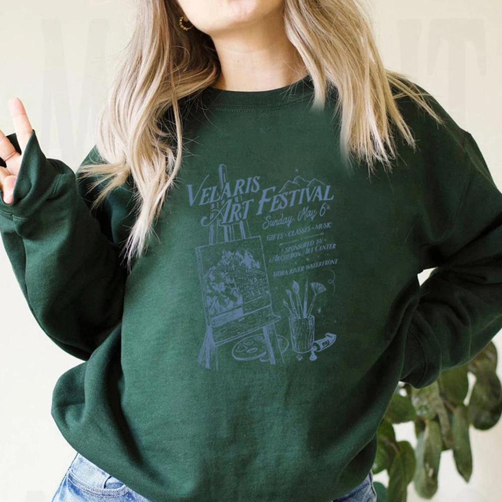 Velaris Art Festival Sweatshirt ACOTAR Shirt Night Court Sweater SJM Merch Bookish Tee Crescent City Fan Winter Clothes Women