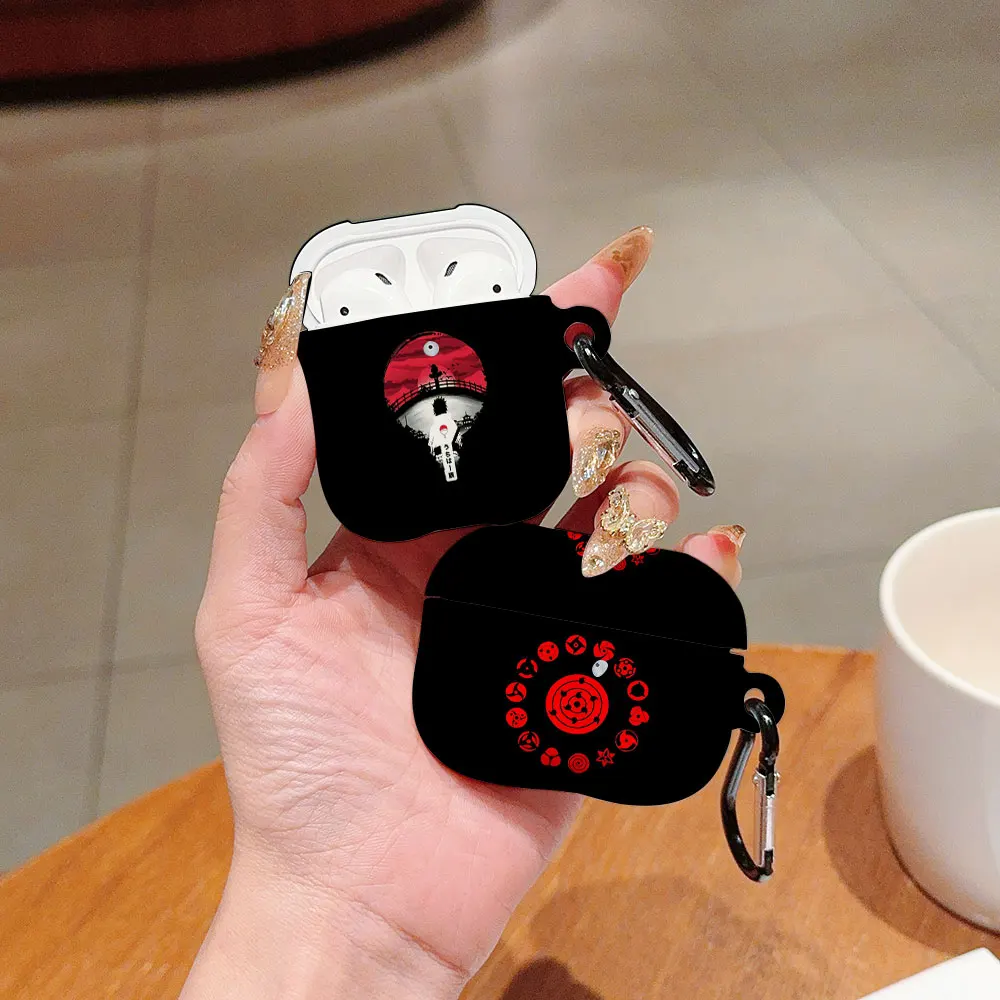 Hot Anime N-Narutos Shockproof Protective Glossy HD Hard PC Earphone Cover Case For AirPods 1 2 3 4 Pro Pro2 with Metal Hook — zdjęcie 6