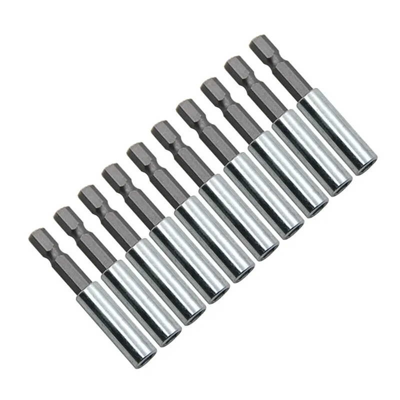 

10pc 60mm Hex Shank Extended Connecting Rod 1/4 Quick Change Batch Head Joint Electric Tool Accessory Set