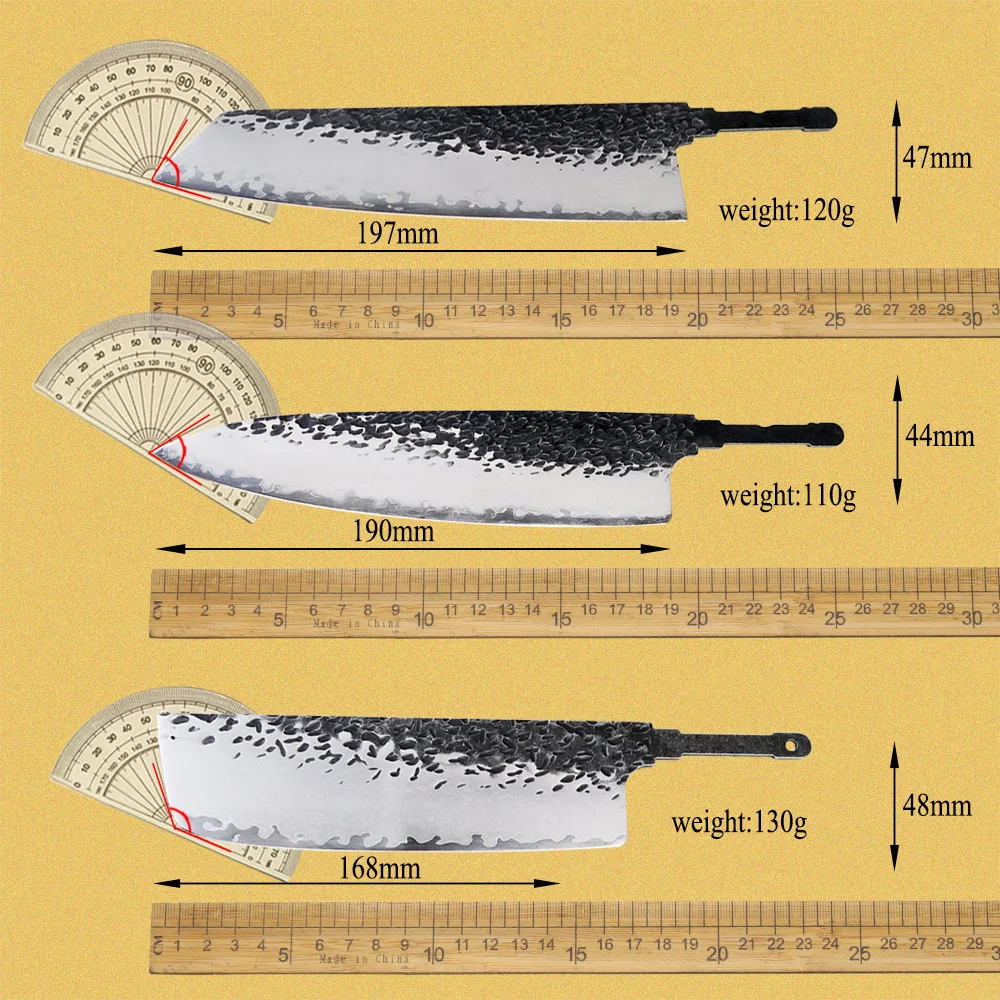 Jumpsong 1-6 pezzi lama in acciaio composito coltello da cucina fai da te fatto a mano coltello da cuoco in acciaio inossidabile ad alto tenore di